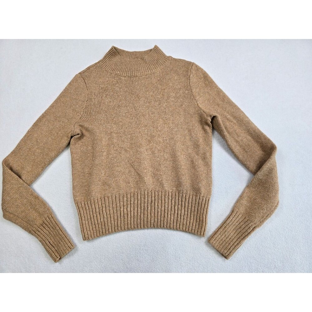 Vintage American Eagle Outfitters Tan Mock Neck Sweater XS Womens